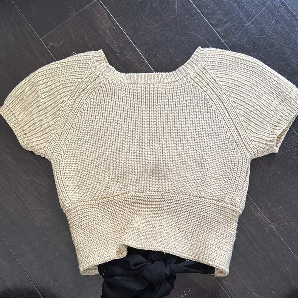 Lovers and Friends Cream Knit Crop Top